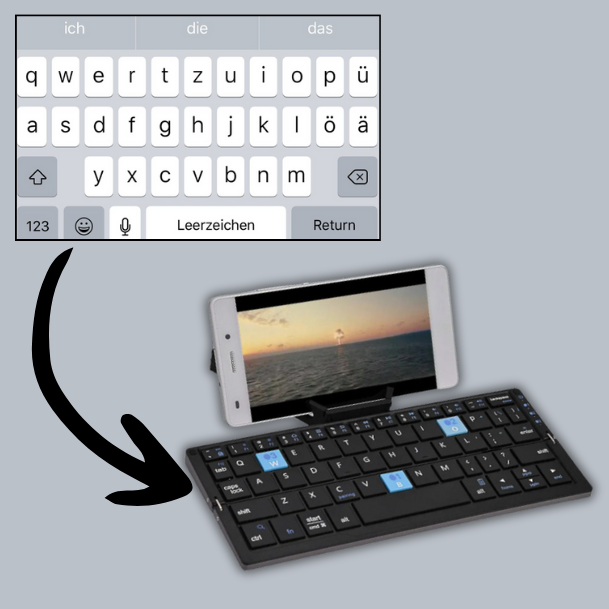 Mini Keyboard™️ - mobile phone and tablet keyboard